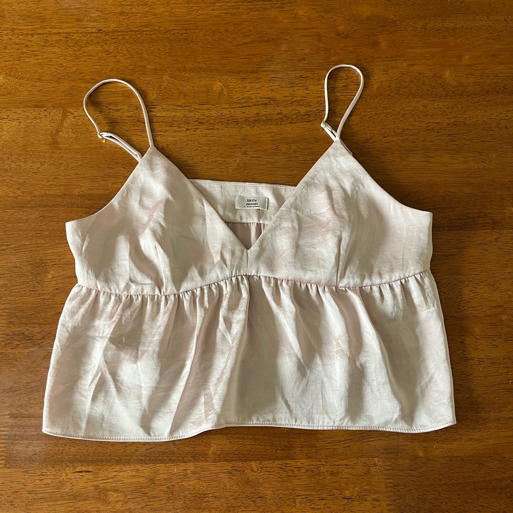 Little moon babydoll satin top